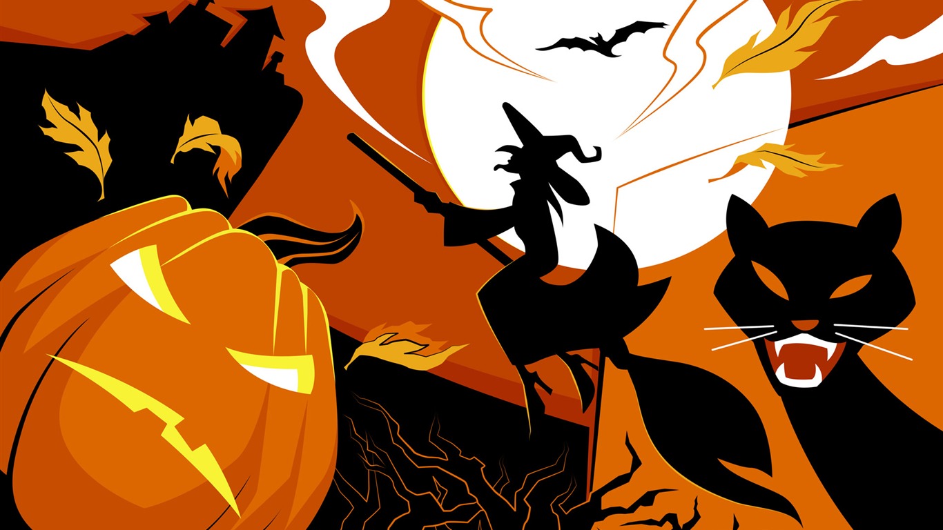 Halloween Téma Tapety na plochu (5) #13 - 1366x768