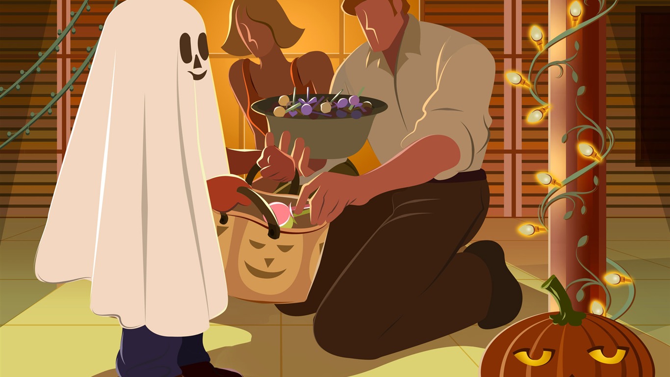 Halloween Téma Tapety na plochu (5) #17 - 1366x768