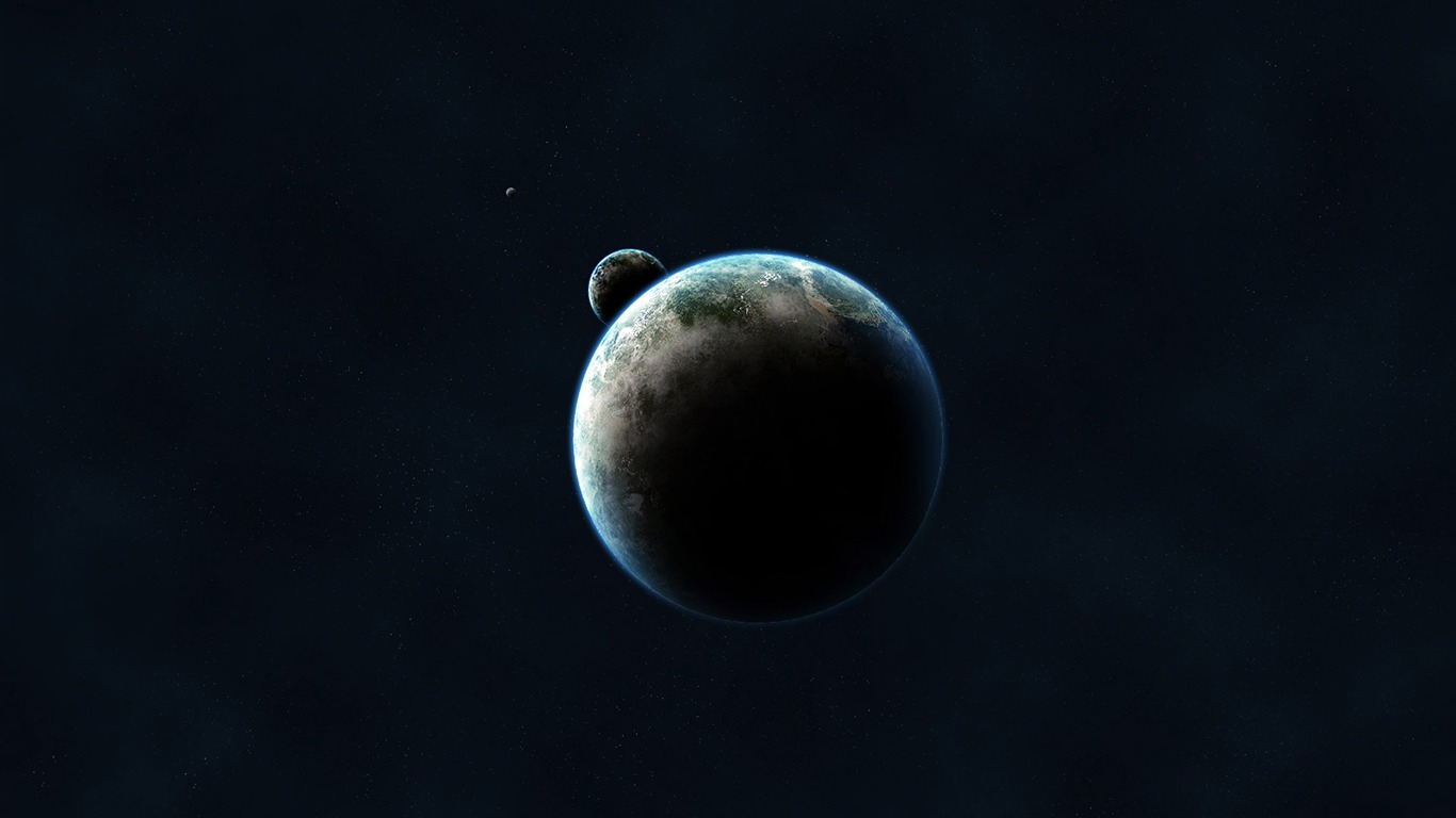 寬屏星空地球 壁紙(二) #15 - 1366x768