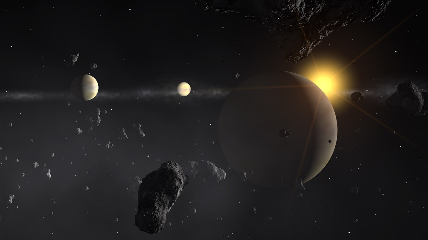 寬屏星空地球 壁紙(二) #16 - 1366x768