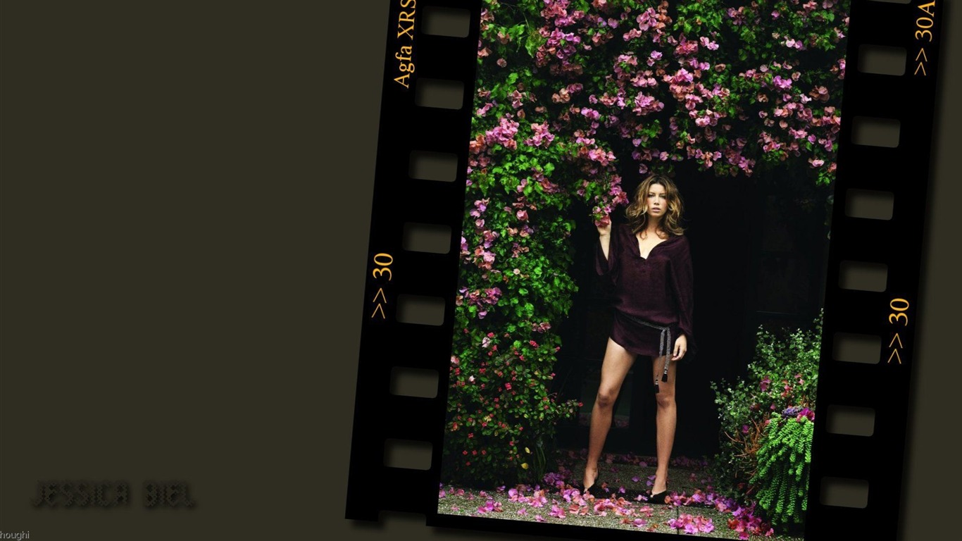 Jessica Biel krásnou tapetu #24 - 1366x768