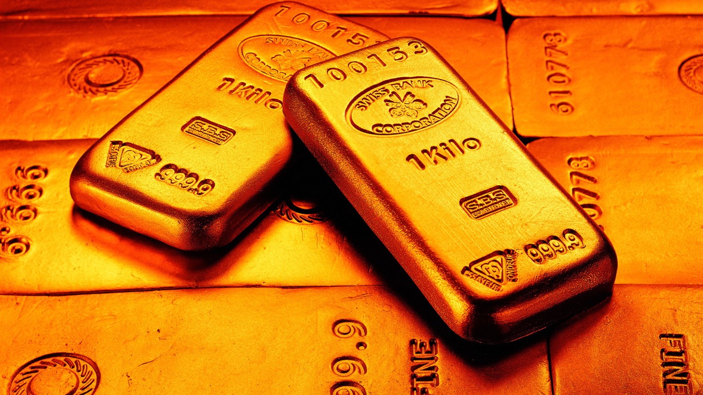 Gold wallpaper (1) #4 - 1366x768