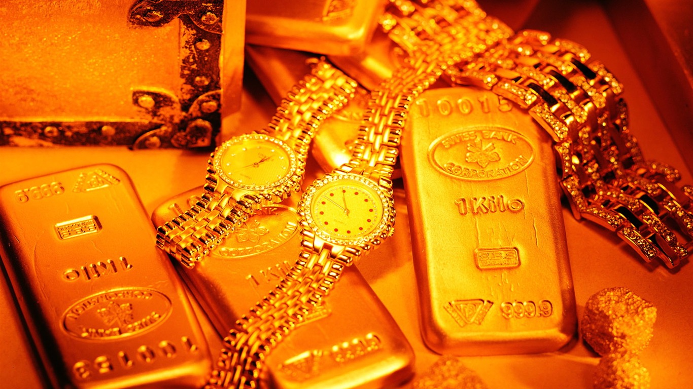 Gold wallpaper (1) #12 - 1366x768