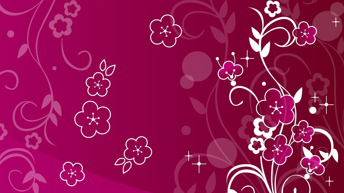 炫彩花紋 壁紙(七) #1 - 1366x768