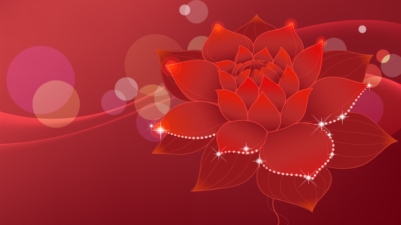 炫彩花紋 壁紙(七) #2 - 1366x768