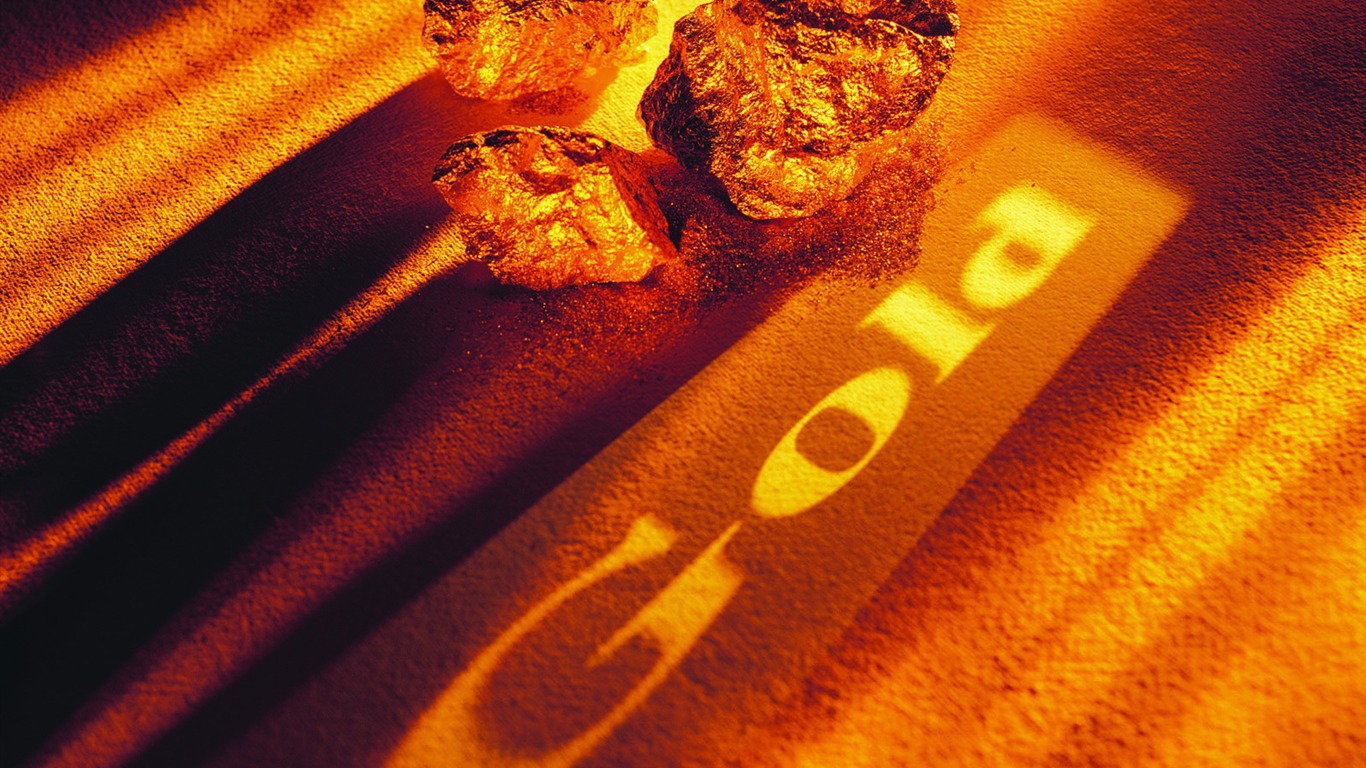 Gold wallpaper (2) #3 - 1366x768