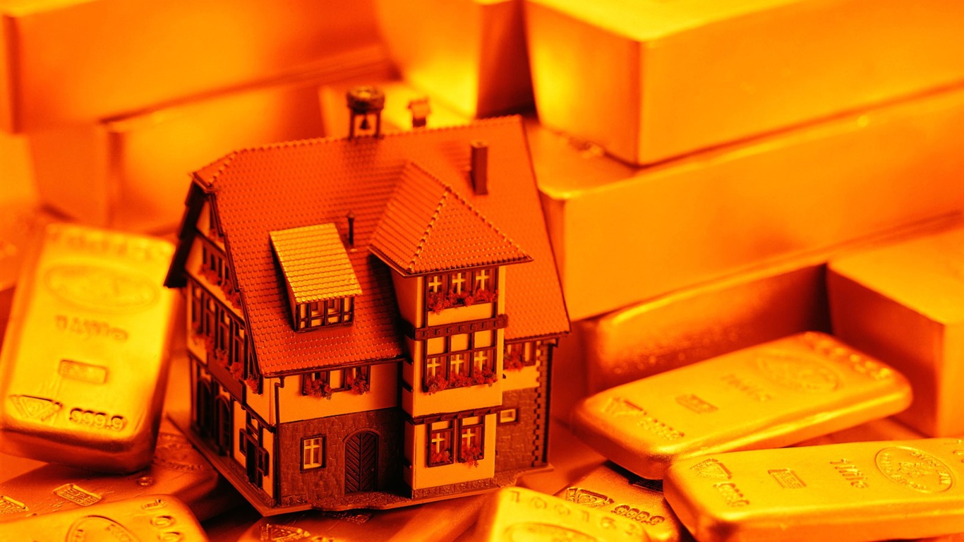 Gold wallpaper (2) #6 - 1366x768