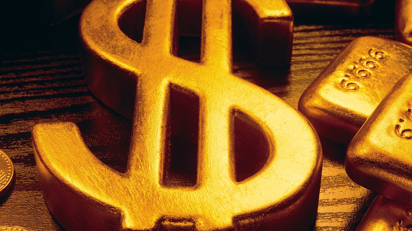 Gold wallpaper (2) #8 - 1366x768