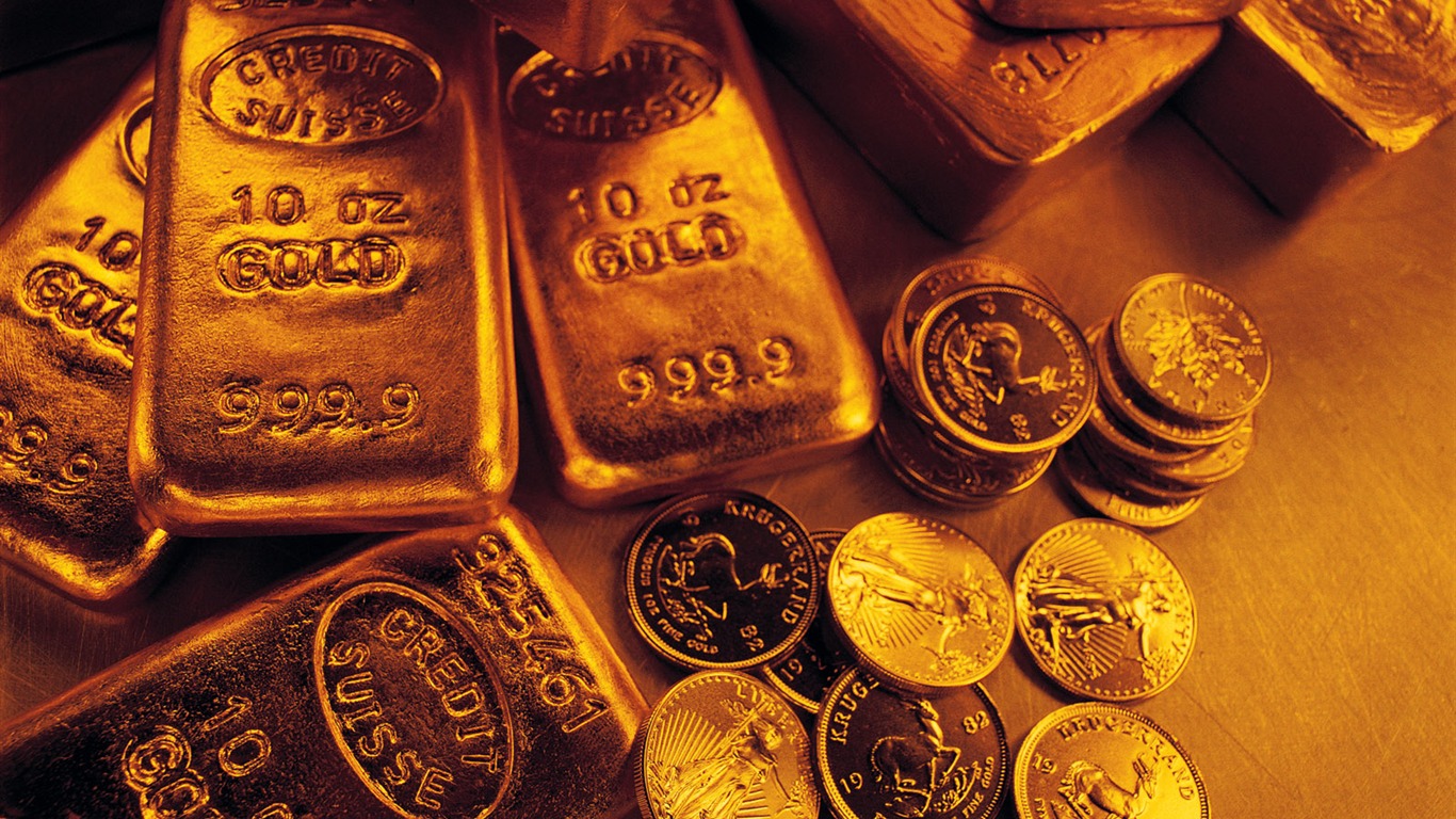 Gold wallpaper (2) #13 - 1366x768