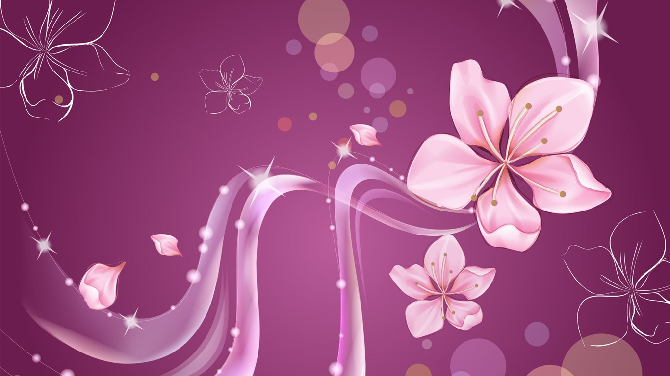 炫彩花紋 壁紙(八) #1 - 1366x768