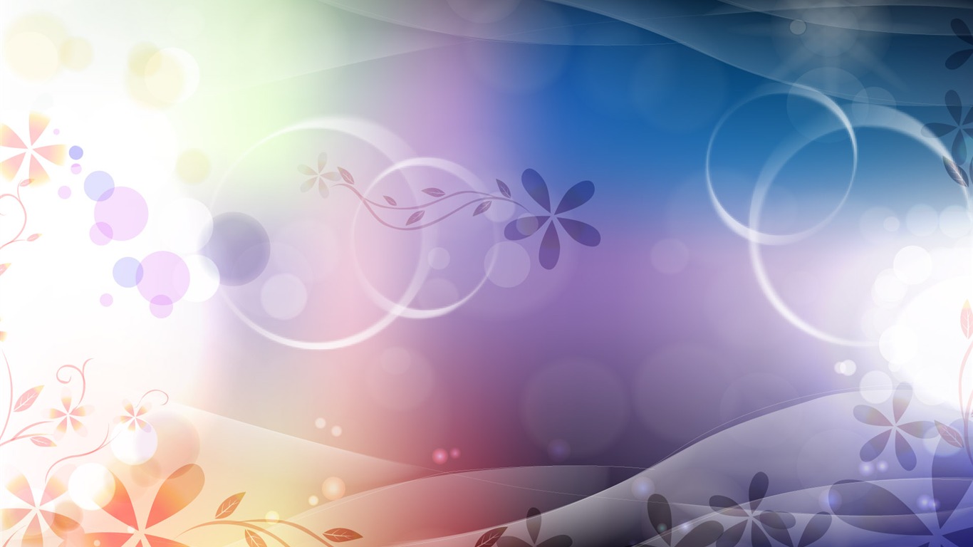 炫彩花紋 壁紙(八) #5 - 1366x768