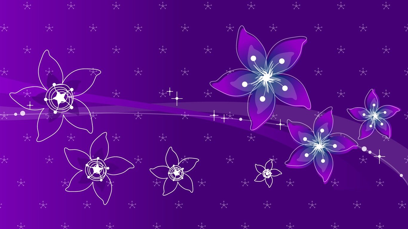 炫彩花紋 壁紙(八) #8 - 1366x768