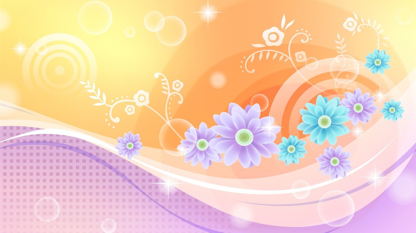 炫彩花紋 壁紙(八) #13 - 1366x768
