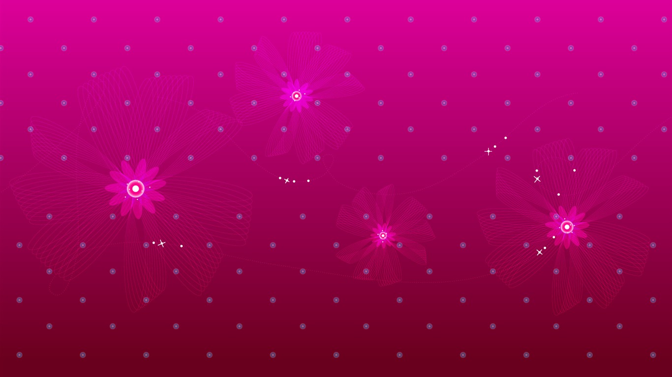 炫彩花紋 壁紙(八) #17 - 1366x768