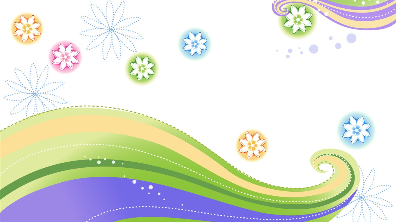 Colorful vector background wallpaper (3) #11 - 1366x768