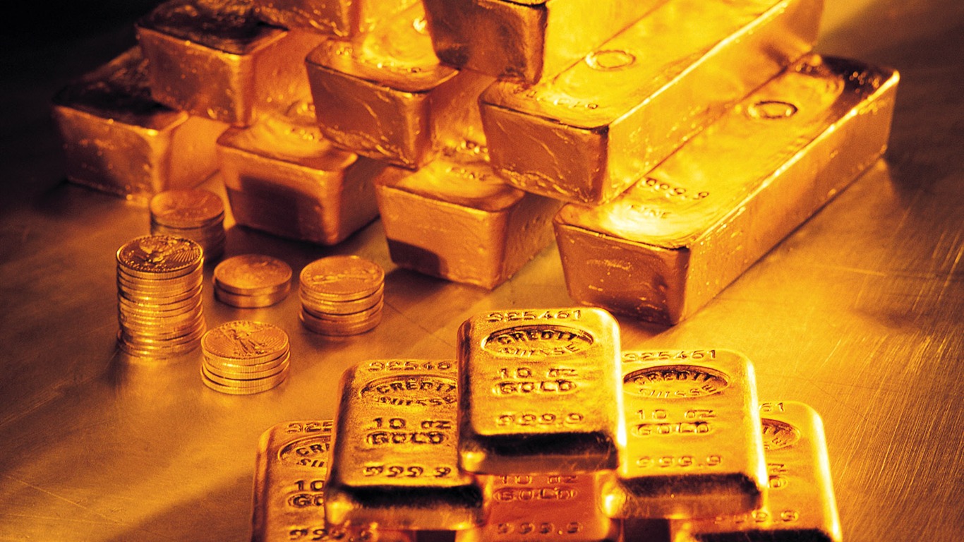 Gold tapety (3) #4 - 1366x768