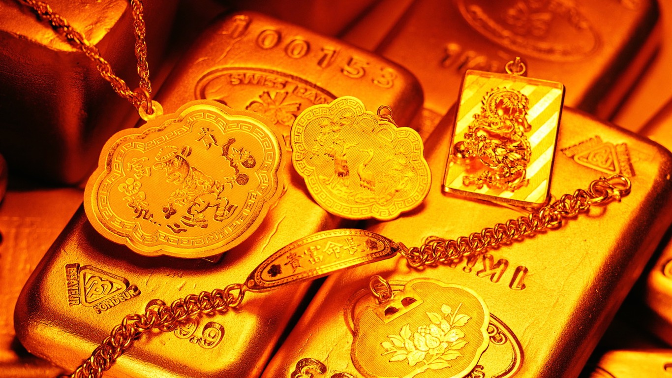 Gold wallpaper (3) #18 - 1366x768
