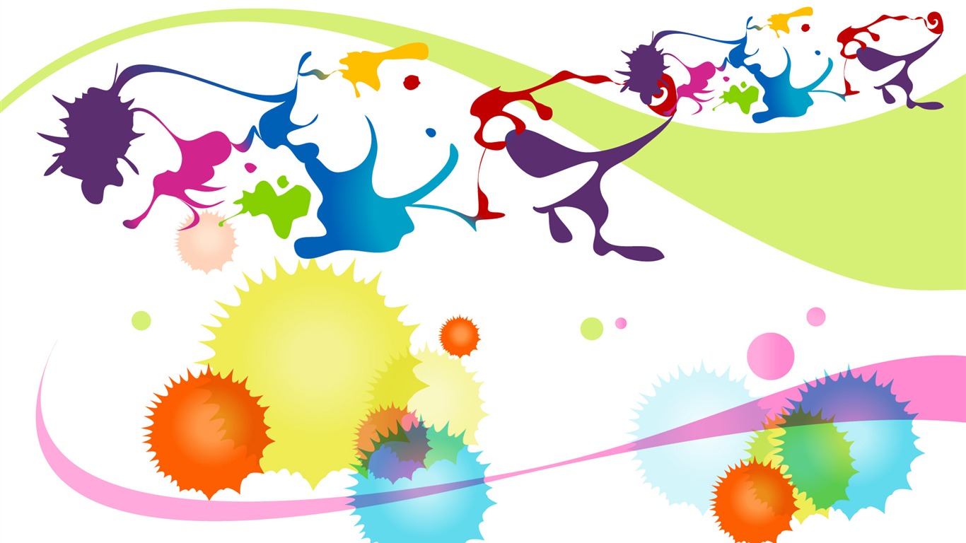 Colorful vector background wallpaper (4) #12 - 1366x768