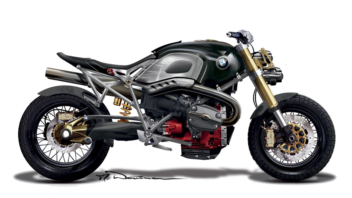 Koncepce motocyklu Tapety na plochu (1) #7 - 1366x768