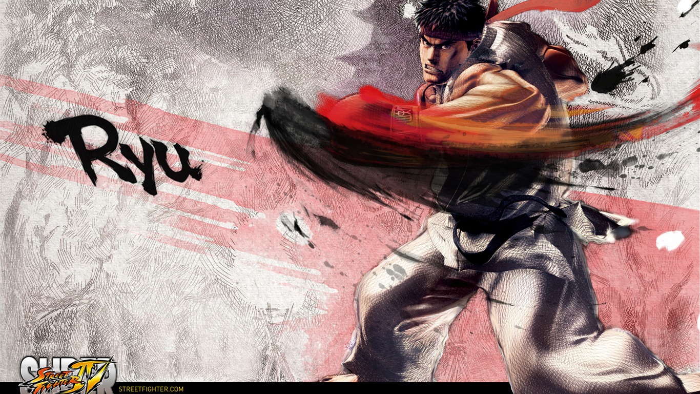 Super Street Fighter 4 Ink chinesischen Stil Tapete #17 - 1366x768