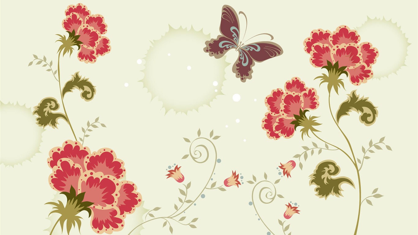 炫彩花紋 壁紙(十) #1 - 1366x768