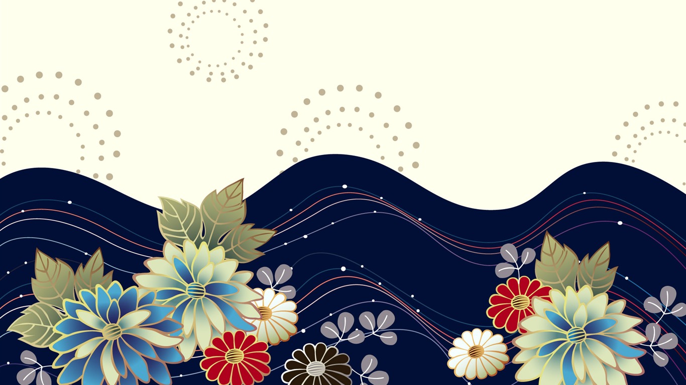 炫彩花紋 壁紙(十) #6 - 1366x768