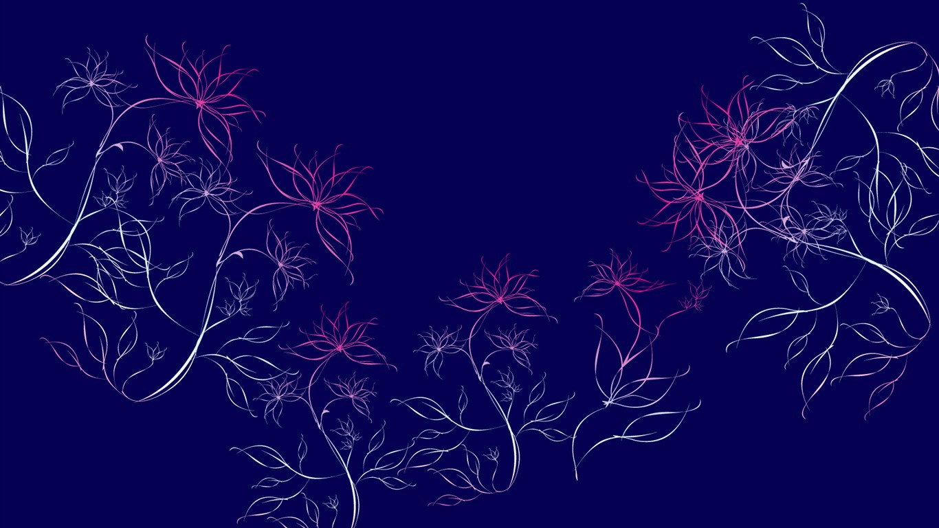 炫彩花紋 壁紙(十) #10 - 1366x768