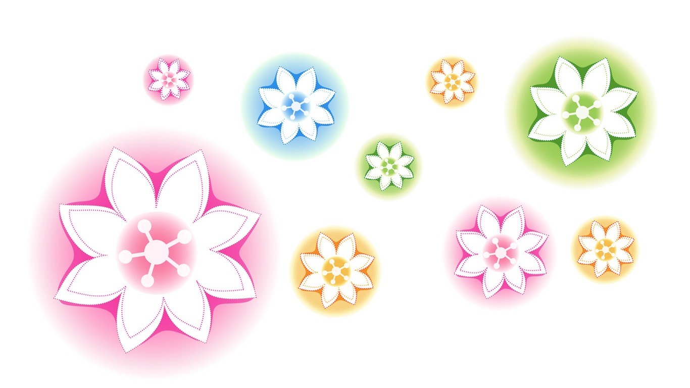 炫彩花紋 壁紙(十) #11 - 1366x768