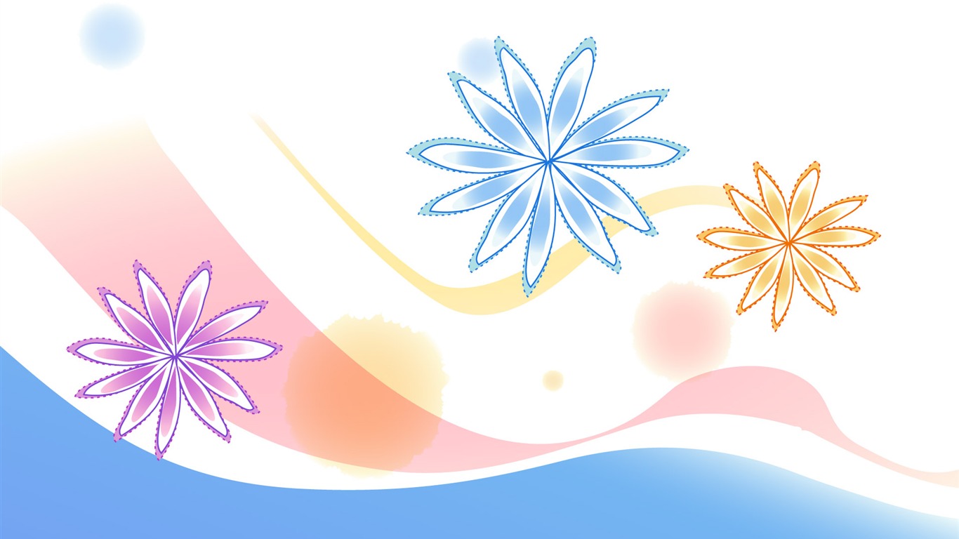 炫彩花紋 壁紙(十) #12 - 1366x768