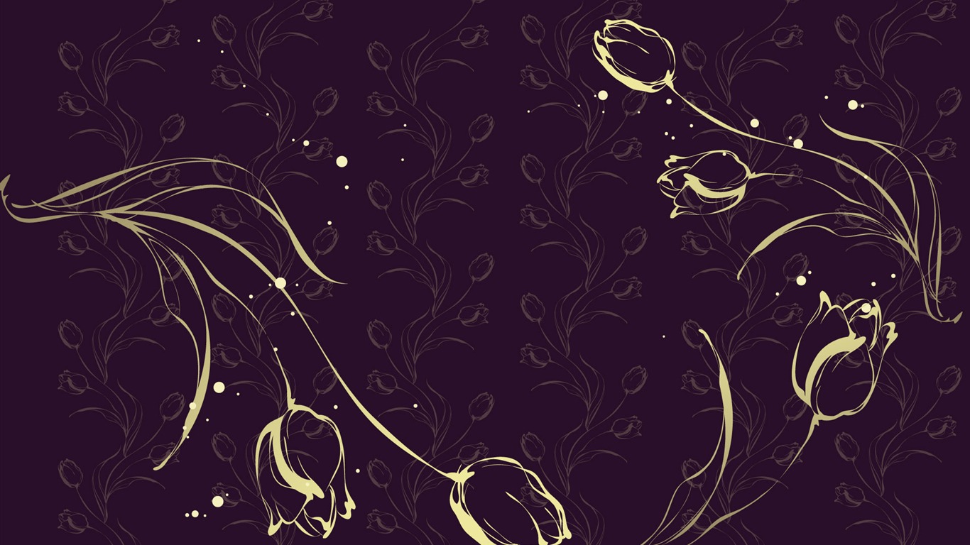 炫彩花紋 壁紙(十) #15 - 1366x768
