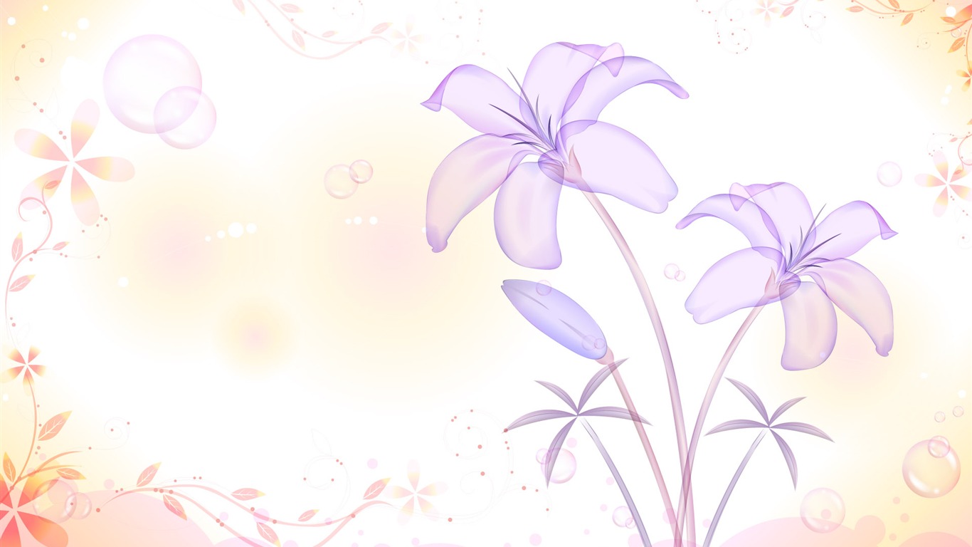 炫彩花紋 壁紙(十) #17 - 1366x768