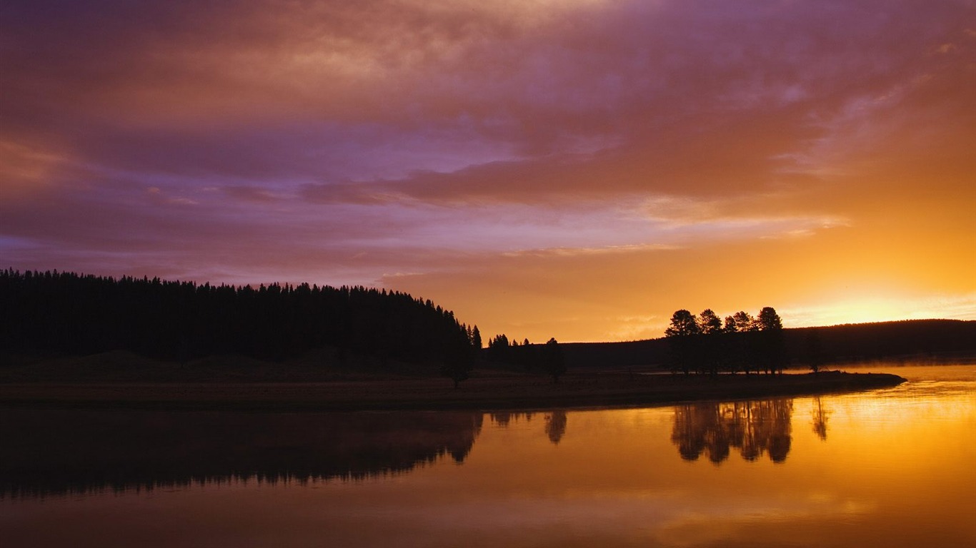 Certaines lever et coucher de soleil fonds d'écran (1) #19 - 1366x768