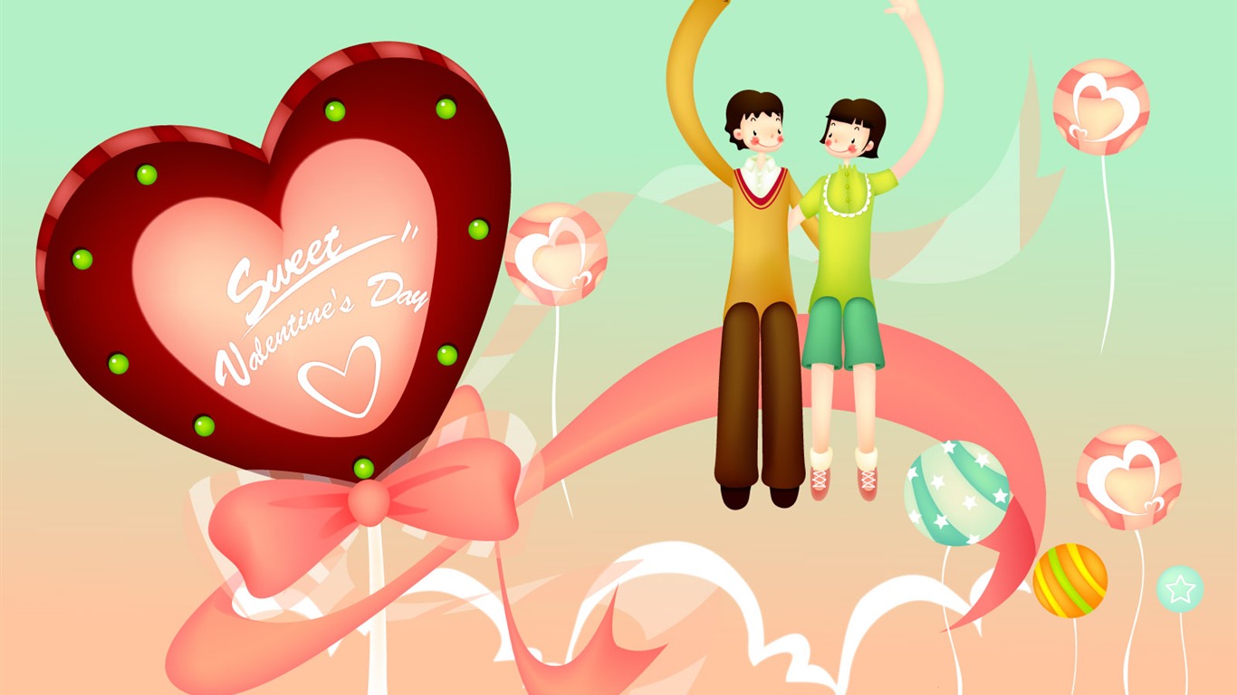 Valentine's Day Vector #2 - 1366x768