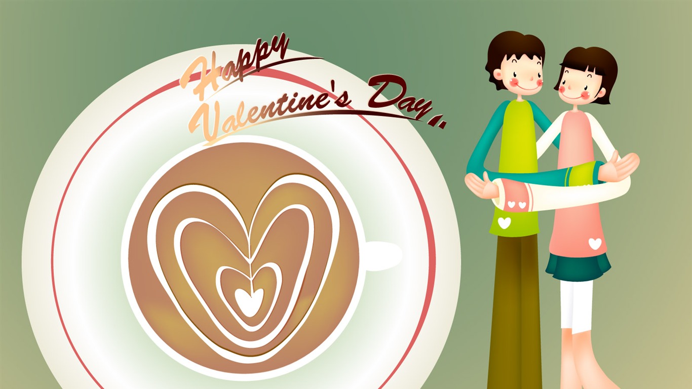 Vector Valentinstag #4 - 1366x768