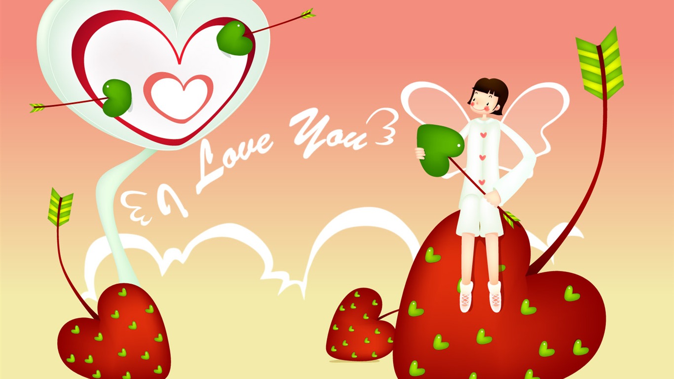 Valentine's Day Vector #5 - 1366x768