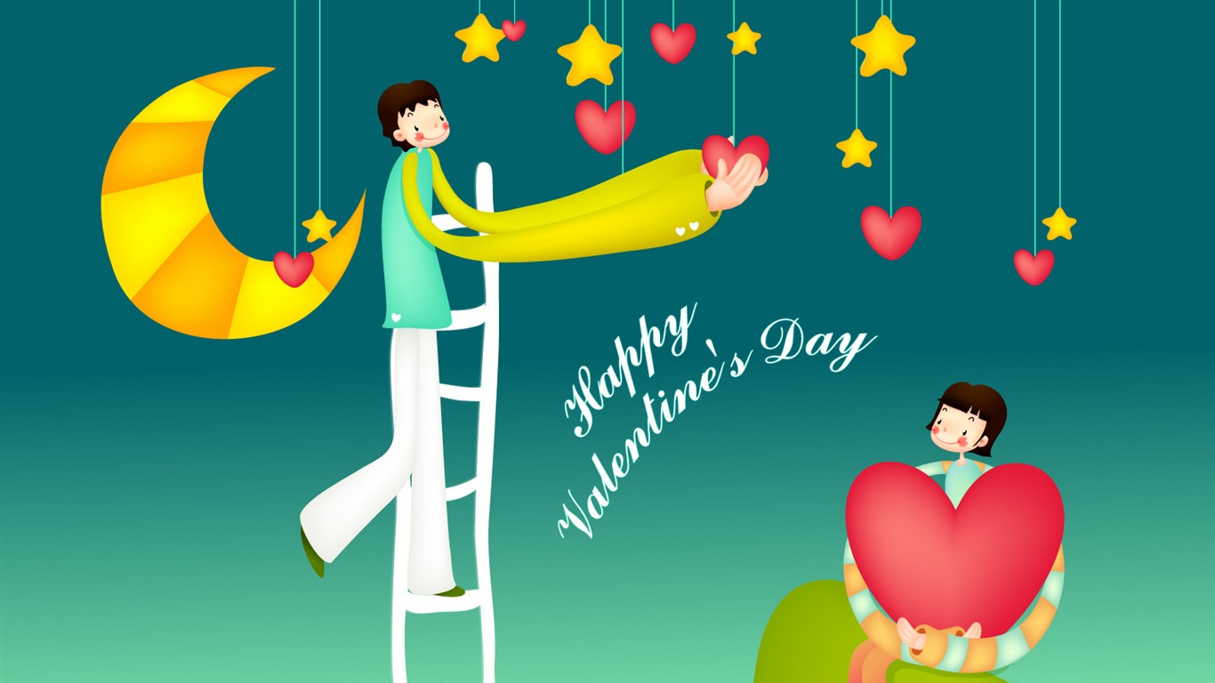 Vector Valentinstag #13 - 1366x768