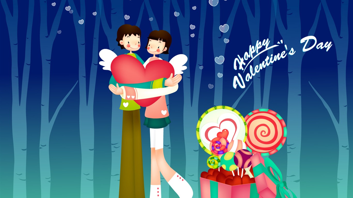 Valentine's Day Vector #14 - 1366x768