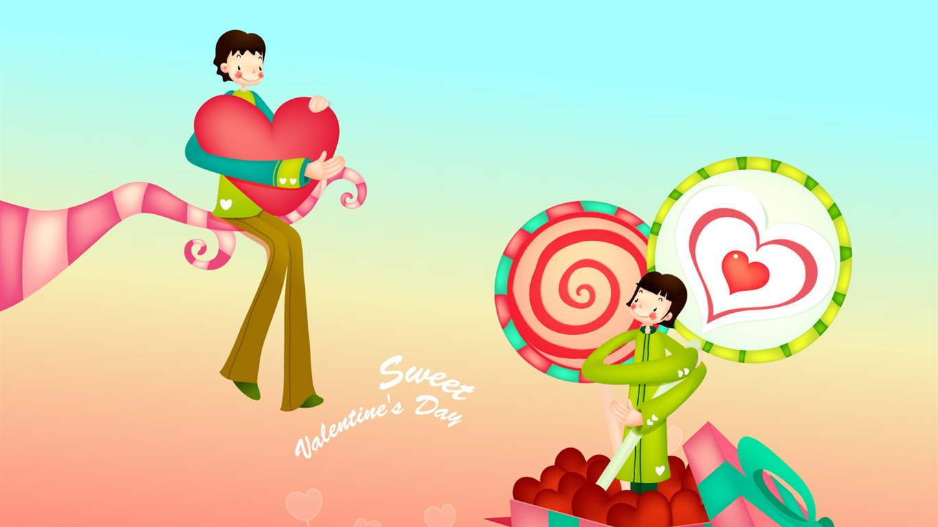 Vector Valentinstag #16 - 1366x768