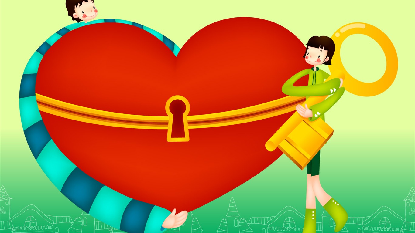 Valentine's Day Vector #17 - 1366x768