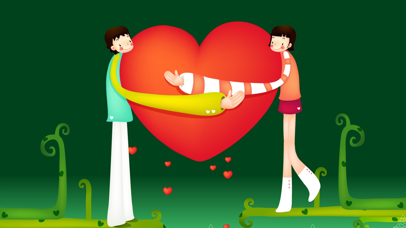 Valentine's Day Vector #18 - 1366x768