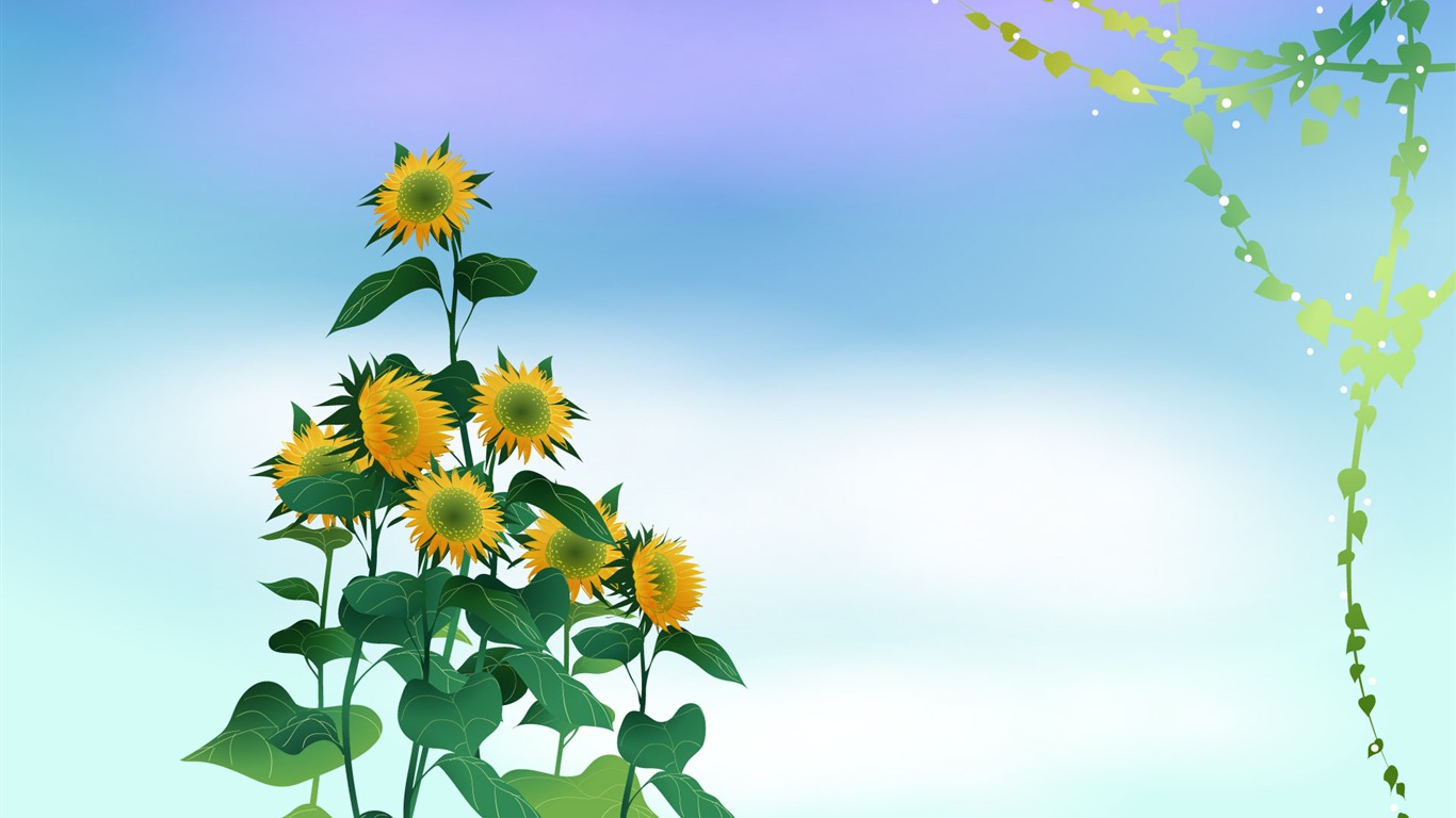 矢量夢幻景色 #14 - 1366x768