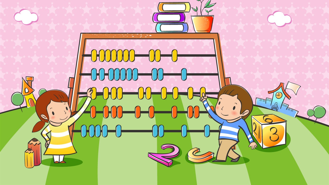 矢量卡通童年 壁紙(二) #8 - 1366x768