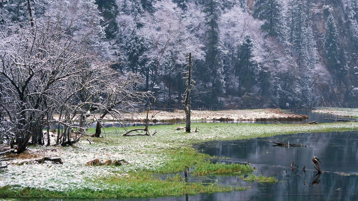 冬天雪景壁紙 #36 - 1366x768