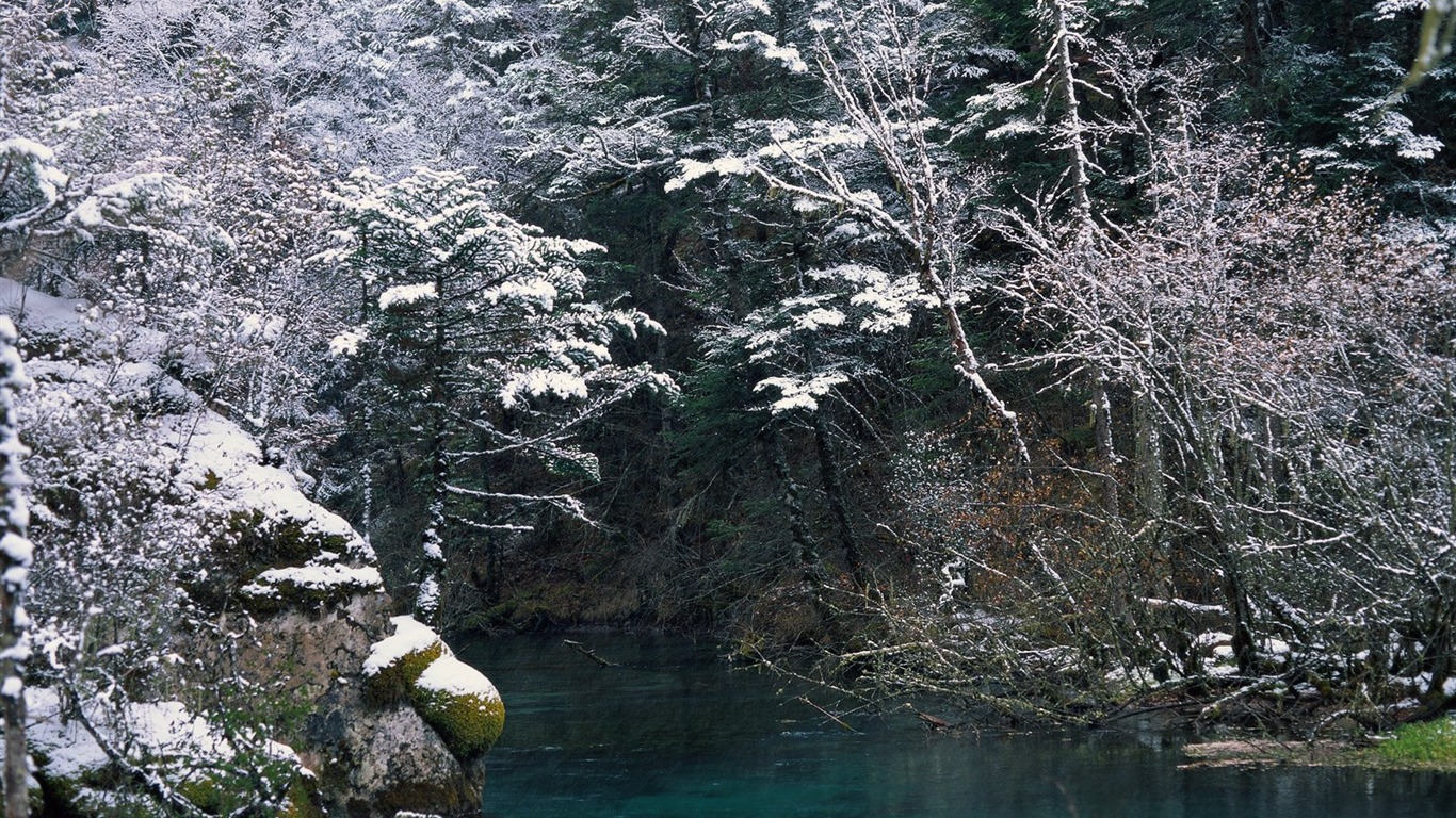 冬天雪景壁紙 #37 - 1366x768