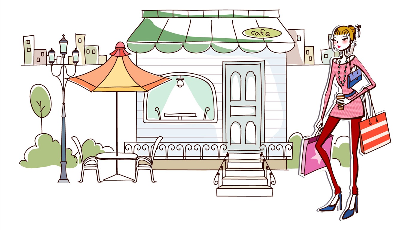 時尚購物女性壁紙(四) #1 - 1366x768