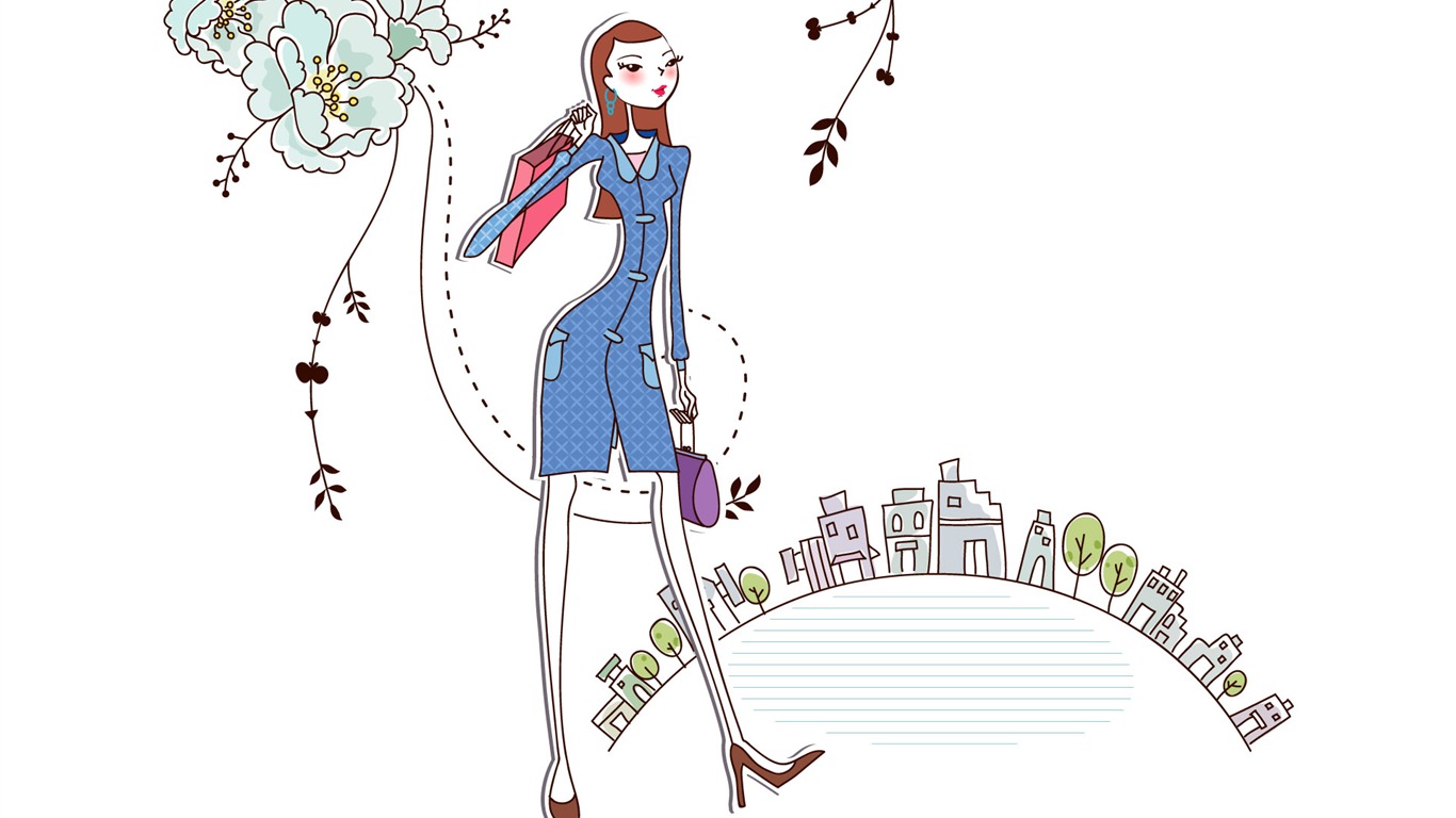 時尚購物女性壁紙(四) #2 - 1366x768