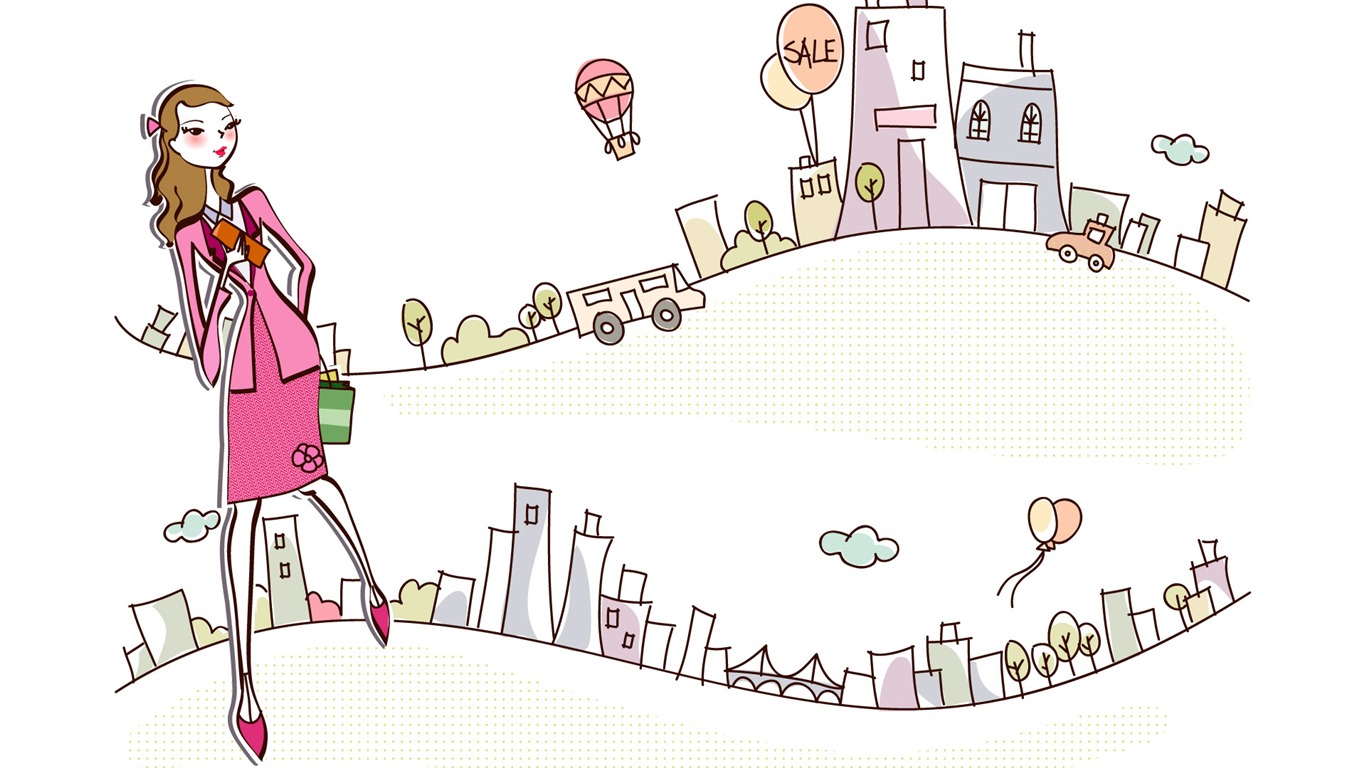 時尚購物女性壁紙(四) #17 - 1366x768
