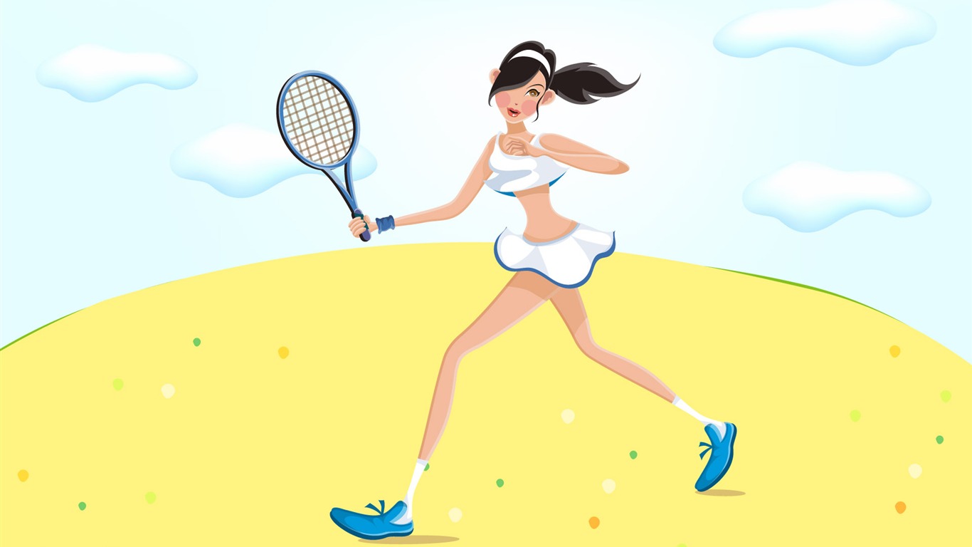 Dámské rekreační sport vektor #4 - 1366x768