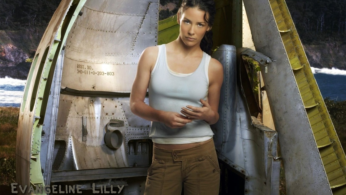 Evangeline Lilly krásnou tapetu #8 - 1366x768