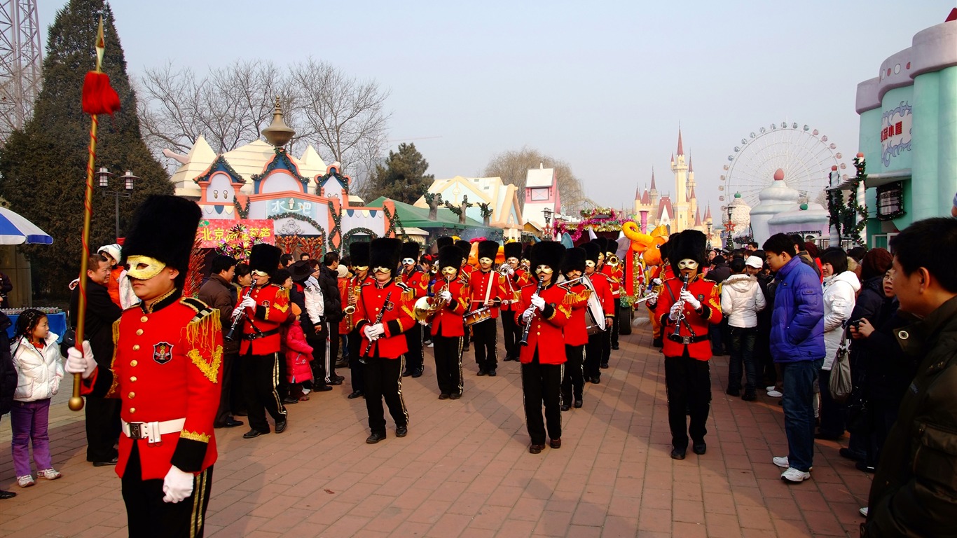 Happy Čínský Nový rok v Pekingu Yang Temple (prutu práce) #3 - 1366x768